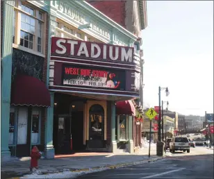  ?? Photo by Ernest A. Brown ?? A view of the Stadium Theatre in Monument Square on Wednesday.