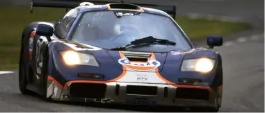  ??  ?? The ultimate road car, the Mclaren F1 GTR-BMW, flew on the race tracks as well