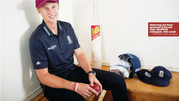  ?? PICTURE: Victor de Jesus ?? Maturing: Joe Root pictured at his old club, Sheffield Collegiate, this week