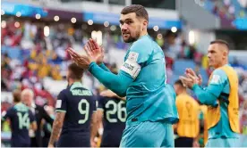  ?? Photograph: Quality Sport Images/Getty Images ?? Socceroos captain Mat Ryan is one of several Australian players with ties to Danish football.