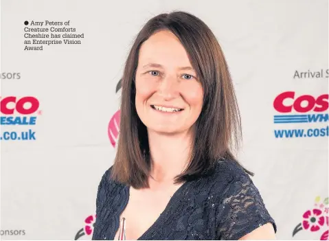  ??  ?? Amy Peters of Creature Comforts Cheshire has claimed an Enterprise Vision Award