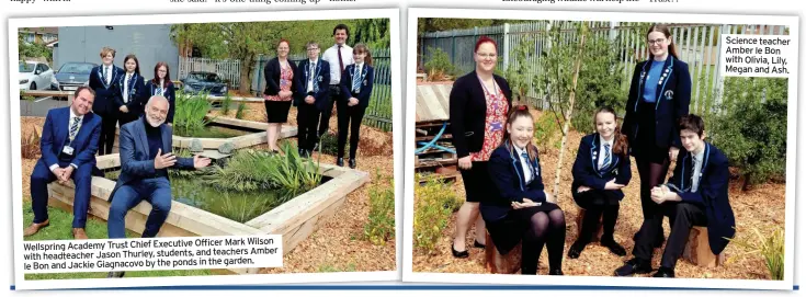  ?? ?? Science teacher Amber le Bon with Olivia, Lily, Megan and Ash.