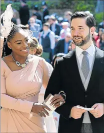  ?? Picture: AFP ?? SIMPLY SMASHING: US tennis player Serena Williams and her husband Alexis Ohanian arrive for the wedding ceremony