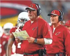  ?? MARK J. REBILAS, USA TODAY SPORTS ?? “I’m mad that I missed practice,” said Bruce Arians, who was diagnosed with diverticul­itis. “I heard it was a good one.”