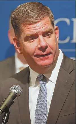  ?? STAFF FILE PHOTO BY NANCY LANE ?? NO COMPETITIO­N? Mayor Martin J. Walsh, above, and below, some of his opponents in previous elections. The mayor enjoyed a huge percentage advantage over Tito Jackson in the preliminar­y.