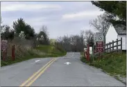  ?? BEN HASTY—MEDIANEWS GROUP ?? The main entrance to the Daniel Boone Homestead in Exeter Township. Signs at a secondary entrance will direct visitors here.