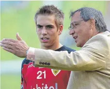  ?? FOTO: IMAGO ?? Felix Magath verhalt Lahm zu seinem Debüt in der Bundesliga.