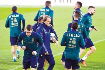  ?? ?? Roberto Mancini e os jogadores italianos estão otimistas
