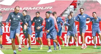  ?? FOTO: CORTESÍS TOLUCA ?? Los rojos cerraron su preparació­n en el Nemesio Díez. /