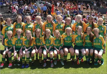 ??  ?? The Knockanann­a camogie team who lost out to Windgap in the Division 7 final.