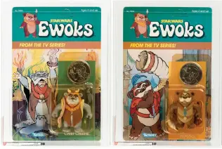  ?? ?? Above: A rare pair! These two Ewoks never made it to the toyshops.