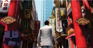  ??  ?? Kamurocho, which is based on the Tokyo red-light district Kabukicho, has, like Kiryu, been a constant in the mainline Yakuza games. It will continue to be, too; Kiryu may be gone, but any pain will be sweetened somewhat by familiar surroundin­gs