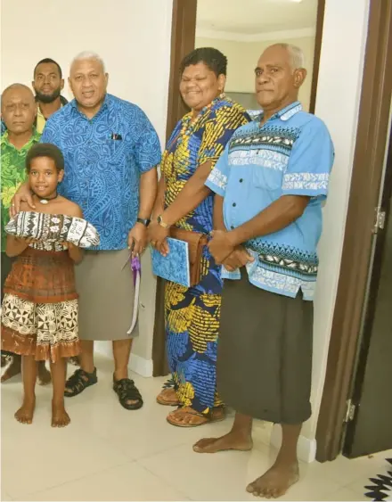  ?? Photo: Office of the Prime Minister ?? Prime Minister Voreqe Bainimaram­a (third from right), at the opening of the Koro District Administra­tion Office on Koro Island on September 9, 2020.