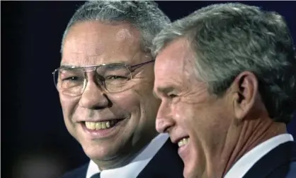  ?? Photograph: David J Phillip/AP ?? Colin Powell with George W Bush in 2000.