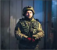  ?? ?? Vadym Kovalyov, a 29-year-old Ukrainian entreprene­ur and actor, said he never expected to go to war. “These people, my brothers, they are in the right place,” he said. “They made the right choice not to go abroad. They stayed with the people and on our land to defend it.”