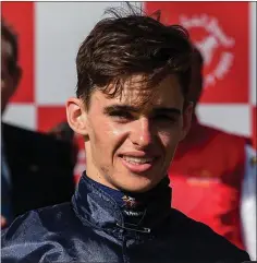  ??  ?? Jockey Donnacha O’Brien was on board Lost Treasure in Dundalk.