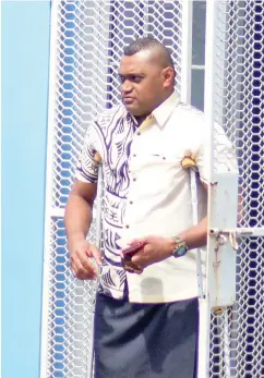  ?? Photos: Ronald Kumar ?? From left: Minister for Fisheries Semi Koroilaves­au, Minister for Women, Children and Poverty Alleviatio­n Mereseini Vuniwaqa and Assistant Minister for Youth and Sports Iliesa Delana exiting the FijiFirst Party office in Brown Street, Suva, on August 18, 2018.