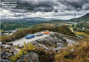  ??  ?? Landscape is a vital part of the drama on the Wales Rally GB