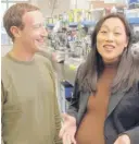  ?? PROVIDED ?? Facebook founder Mark Zuckerberg and Dr. Priscilla Chan are investing $250 million to create a biomedical research facility in Chicago.