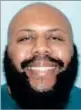  ?? CLEVELAND POLICE ?? Authoritie­s have identified Steve W. Stephens, 37, as the suspect in the slaying.