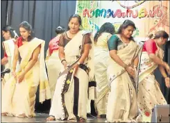  ?? ?? Dancers at the Hindu harvest festival celebratio­n