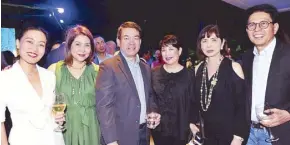  ??  ?? Marga Nograles, Mons Romulo, Sen. Koko Pimentel III, Doris Ho, Millet Mananquil and Robert Mananquil