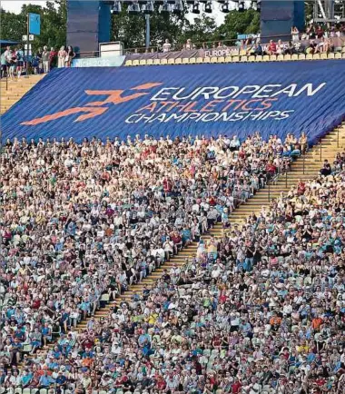  ?? Foto: Christian Kemp ?? Die Zuschauer sind von den Sportevent­s in München begeistert.