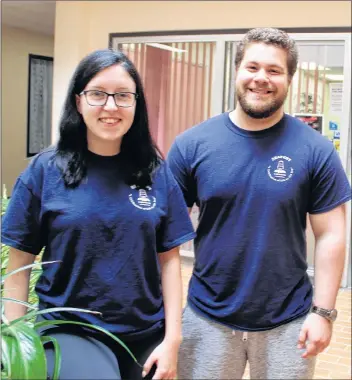  ??  ?? Seafest summer event co-ordinators Alannah Mullen and Julian d’Entremont are looking forward to registerin­g you for one of many Seafest events. They also have schedule brochures at the Seafest office, located downstairs at Lovitt Plaza in Yarmouth.