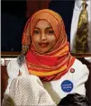  ?? ABACA PRESS ?? Minnesota Democrat Ilhan Omar — one of two Muslim women recently elected to the House of Representa­tives — awaits the start of the 116th Congress on Jan. 3.