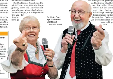  ?? RP-FOTO: ST. KÖHLEN ?? Ein fideles Paar: Inge Krämer und Erich Nessel.