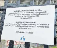  ?? ?? La placa en honor a las víctimas del Bloody Sunday.