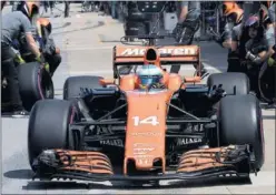  ??  ?? CONFORME. Fernando Alonso partirá 12º hoy en el GP de Canadá.