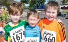  ?? Robert O’Shea, Alan O’Connor and Colm O’Sullivan who ran in the Kilmoyley Tidy Towns 5km run on Sunday. ??