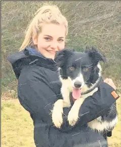  ??  ?? Jess Cuthbertso­n, 16, from Hinckley and agility dog Skye who will compete at the junior European Dog Agility championsh­ips in Holland