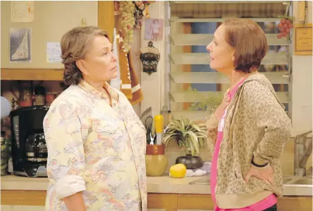  ??  ?? Roseanne Barr, left, and Laurie Metcalf appear in a scene from this year’s Roseanne reboot. The blue-collar comedy returned in March, but the magic evaporated in May after Barr’s racist slam of a former Obama adviser. ABC cancelled the show.