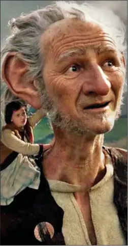  ??  ?? A delight: Ruby Barnhill as Sophie and Mark Rylance as the BFG