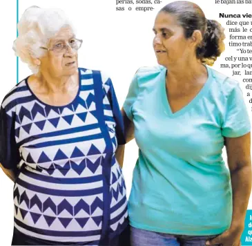  ?? JOSÉ CORDERO ?? Iris ve por su mamá, doña Belen Oviedo, quien tiene Alzheimer.