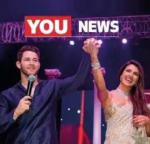  ??  ?? ABOVE LEFT, ABOVE RIGHT and RIGHT: Along with close friends and family, Priyanka and Nick stole the show during the incredible sangeet ceremony, a musical showcase put on to honour the bride and groom. Priyanka was draped in an embroidere­d sari and Nick wore a navy sherwani.
