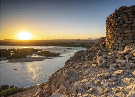  ??  ?? A fort built by Ottoman forces near the Nile
River’s third cataract, not far from Tombos
and Kerma. Ottoman Egypt
conquered much of modern Sudan in 1820, which it ruled
until 1885.