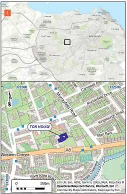  ??  ?? Fig 1 – Location plan of Tor House, 30 Corstorphi­ne Road, Edinburgh 1