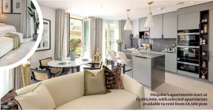  ?? ?? Fitzjohn’s apartments start at £1,995,000, with selected apartments available to rent from £8,500 pcm