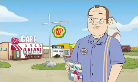  ??  ?? An animated version of Brent Butt is seen in this still from the upcoming Corner Gas animated series. The Canadian sitcom hit’s all-new animated version will be broadcast on The Comedy Network.