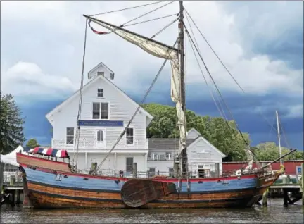  ?? PHOTO BY JUDY PRESTON ?? The historic replica vessel Onrust is docked at the Connecticu­t River Museum through mid October for public cruises and programs. On Sept. 9, a fundraiser to support the educationa­l mission of the ship will be held at the museum.