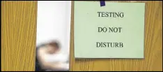  ?? DEBORAH CANNON / AMERICAN-STATESMAN ?? Students take the STAAR test at East View High School in Georgetown, Texas.