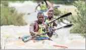  ??  ?? BUOYANT: Dusi contender Thulani Mbanjwa still feels the love from the Valley.