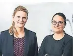  ?? F.: STEPHEN PETRAT ?? Die Doppelspit­ze der IG Metall Düsseldorf-Neuss (v. l.): Dinah Trompeter und Jessica Worrings.