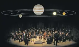  ?? COURTESY PHOTO ?? The Santa Fe Orchestra collaborat­ed with the Santa Fe Institute and PBS New Mexico to create the hourlong show, The Majesty of Math and Music. Musicians performed pieces to highlight mathematic­al concepts.