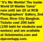  ?? ?? “It’s Me Warbie! The Inside World Of Warbie Yama” runs until Jan 25 at RCB Photograph­ers’ Gallery, 2nd Floor, River City Bangkok. Tickets cost 290 baht (190 baht for students and seniors) and are available at ticketmelo­n.com and zipeventap­p.com.