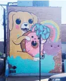  ?? ?? Chicago artist Elloo painted this mural in 2020 on Hubbard Street east of Ashland Avenue.