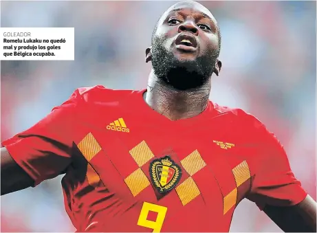  ??  ?? GOLEADOR Romelu Lukaku no quedó mal y produjo los goles que Bélgica ocupaba.